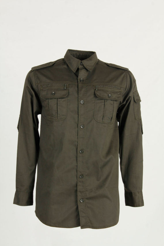 camicia verde cotone