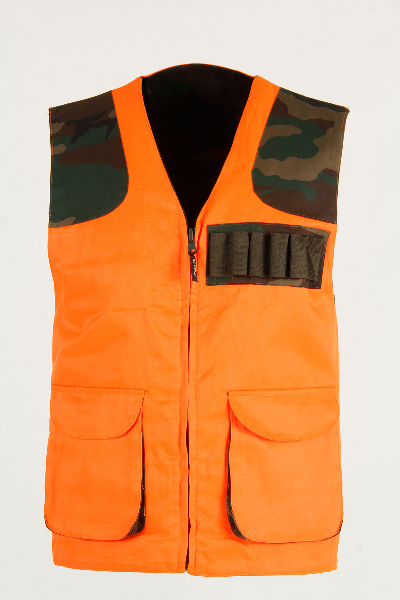 Gilet caccia reversibile alta visibilità con cartucciera RS Hunting 707/B